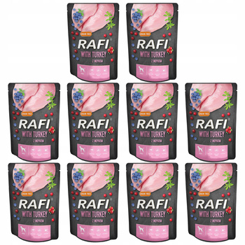 RAFI Dolina Noteci 10 x 300g mokra karma dla psa indyk