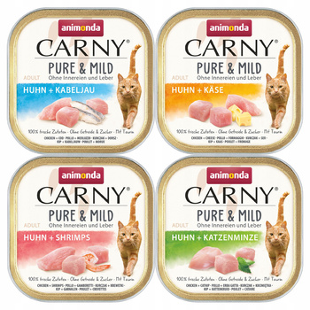 ANIMONDA Carny Pure & Mild karma mokra dla kota mix smaków 4 x 100g