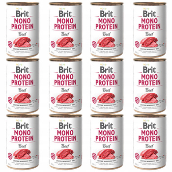 Brit Mono Protein 12 x 400g Beef mokra karma dla psa