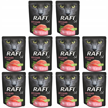 RAFI CAT Karma mokra dla kota Dolina Noteci Łosoś 10 x 300g