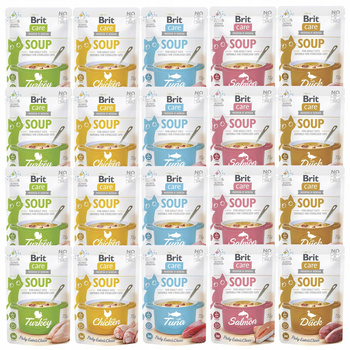 Brit Care Soup 20 x 75g mix mokra karma dla kota