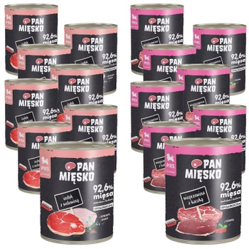 Pan Mięsko karma dla szczeniąt mokra 16 x 800g Mix