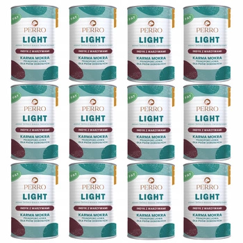 PERRO Light Monobiałkowa karma mokra dla psa Indyk z warzywami 12 x 400g