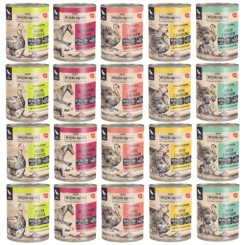 WIEJSKA ZAGRODA Mix Smaków karma dla psa mokra puszka 20 x 800g bezzbożowa