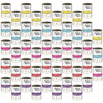 DOLINA NOTECI JUNIOR Karma mokra dla szczeniąt mix smaków 48 x 400g