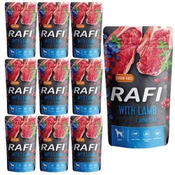 Karma mokra dla psa RAFI Jagnięcina 10 x 500g