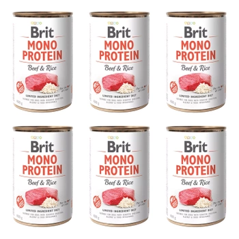 Brit Mono Protein 6 x 400g BEEF & Rice mokra karma dla psa