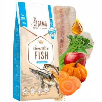 BEMO SENSITIVE Fish Karma sucha dla psa średnie i duże rasy M/L 3 kg