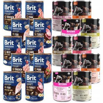 BRIT BY NATURE PET REPUBLIC Karma mokra dla psa mix smaków 20 x 400g