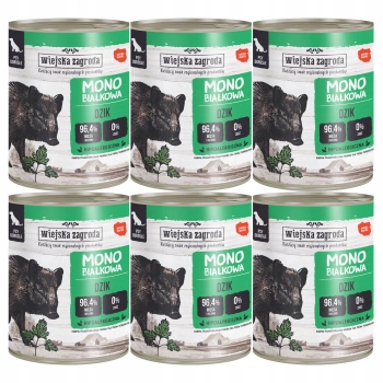WIEJSKA ZAGRODA Monobiałkowa Dzik karma mokra dla psa 6 x 800g