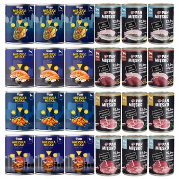 Pan Mięsko Miejska Miska Gaczoo karma mokra dla psa mix smaków 24 x 400g