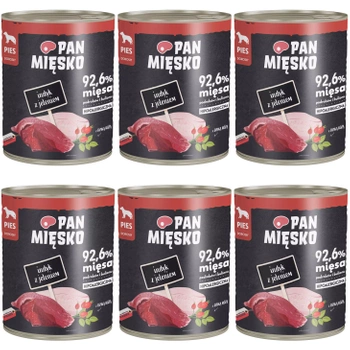 Pan Mięsko mokra karma dla psa 6 x 800g Indyk Jeleń
