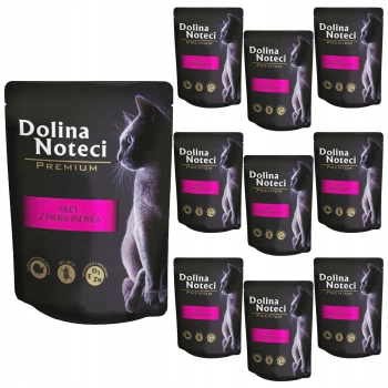 DOLINA NOTECI Premium Filet z Indyka karma mokra dla kota 10 x 85g