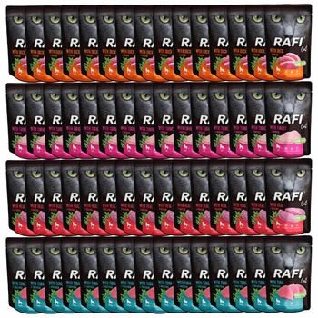 RAFI CAT Karma mokra dla kota Dolina Noteci Mix Smaków 60 x 100g bezzbożowa