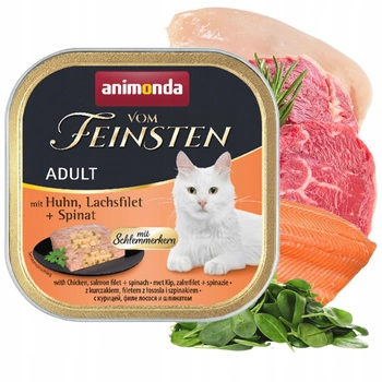ANIMONDA Vom Feinsten mokra karma dla kota Kurczak Łosoś Szpinak 100g