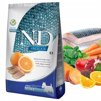 FARMINA N&D OCEAN zdrowa karma sucha dla psa Mini Adult Śledź 7kg