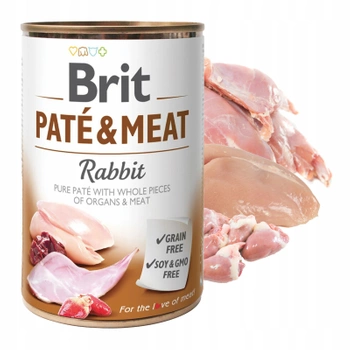 Brit Pate & Meat 400g Rabbit mokra karma dla psa