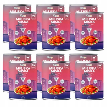Gaczoo Miejska Miska bez zbóż karma mokra kota Kaczka Pieczona 12 x 400g