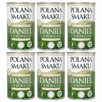 Mokra karma monobiałkowa dla psa Polana Smaku Daniel z borówkami 10 x 400g