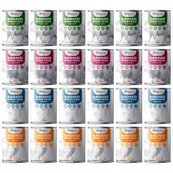 Mokra karma monobiałkowa dla psa Gaczoo MONO PROTEIN mix smaków 24 x 400g 