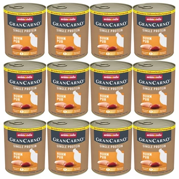 Animonda GranCarno Adult Single Protein mokra karma dla psa 12 x 800g kurczak 