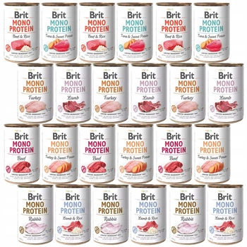 Brit Mono Protein 24 x 400g Mix mokra karma dla psa