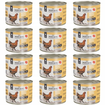 WIEJSKA ZAGRODA MONO Karma mokra dla kota Kurczak 12x200g