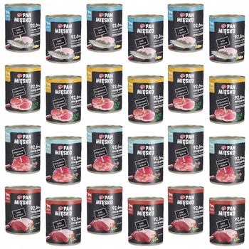 Pan Mięsko mokra karma dla psa 24 x 800g Mix