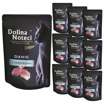 DOLINA NOTECI Premium Senior Danie karma mokra kota Jagnięcina 10 x 85g
