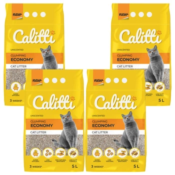 Żwirek bentonitowy dla kota Calitti Economy 4 x 5l