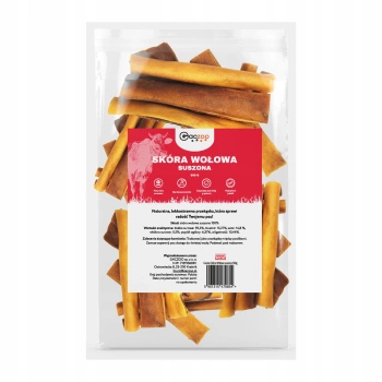 Naturalny przysmak dla psa Suszona Skóra Wołowa 500g gryzaki gaczoo
