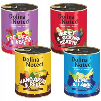 Dolina Noteci Superfood mokra karma dla psa 4 x 800g Mix