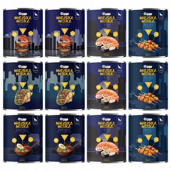 Gaczoo Miejska Miska bezzbożowa karma mokra dla psa mix smaków 12 x 800g