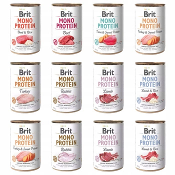 Brit Mono Protein 12 x 400g Mix mokra karma dla psów