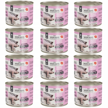 WIEJSKA ZAGRODA MONO Karma mokra dla kota Wieprzowina 12x200g