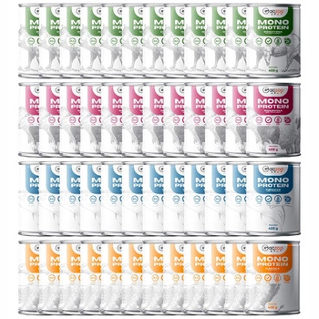 Mokra karma monobiałkowa dla psa Gaczoo MONO PROTEIN mix smaków 48 x 400g 