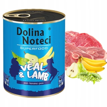 Dolina Noteci Superfood mokra karma dla psa 800g Jagnięcina Cielęcina
