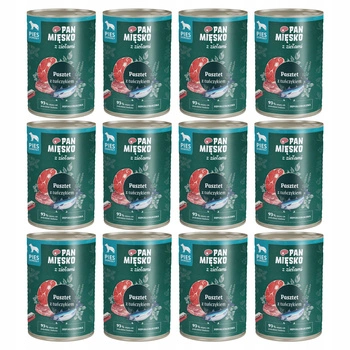 PAN MIĘSKO z Ziołami Karma mokra dla psa Pasztet Tuńczyk 12 x 400g