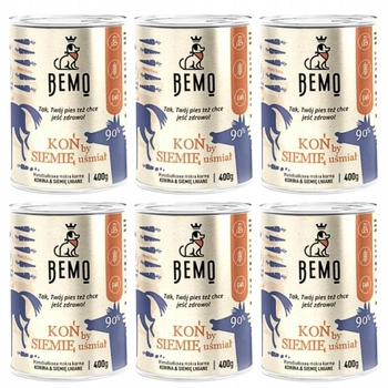 BEMO karma mokra dla psa KOŃ BY SIEMIĘ UŚMIAŁ Konina 6 x 400g monobiałkowa