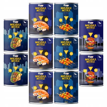 Gaczoo Miejska Miska bezzbożowa karma mokra dla psa Mix smaków 10 x 400g