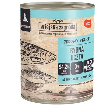 WIEJSKA ZAGRODA Mokra Karma dla szczeniąt Rybna Uczta 800g bezzbożowa