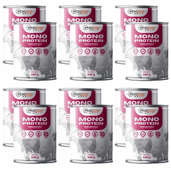Mokra karma monobiałkowa dla psa Gaczoo MONO PROTEIN Wołowina 12 x 400g 