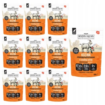 WIEJSKA ZAGRODA Mono mokra karma dla psa Kozina z dziką różą 10 x 500g