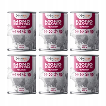 Mokra karma monobiałkowa dla psa Gaczoo MONO PROTEIN Wołowina 6 x 400g 