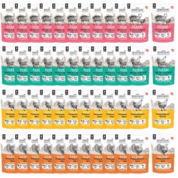 Wiejska Zagroda Fileciki karma mokra dla kota Mix Smaków 48 x 85g