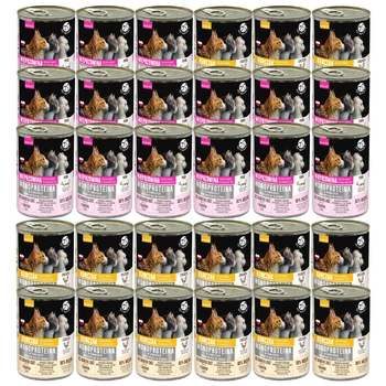 PET REPUBLIC Mono Protein Mix Smaków karma dla kota mokra 30 x 400g