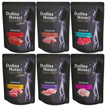DOLINA NOTECI Premium Danie mokra karma dla kota mix smaków 6 x 85g