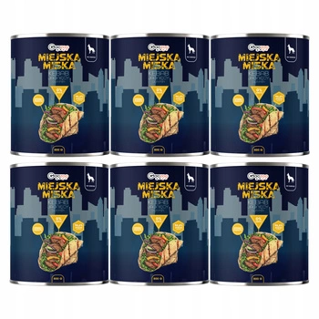 Gaczoo Miejska Miska bezzbożowa karma mokra dla psa Kebab Jagnięcy 6 x 800g
