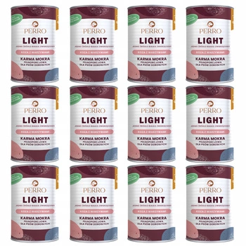 Perro LIGHT Monobiałkowa karma mokra dla psa Koza z warzywami 12 x 400g