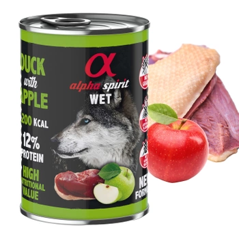 ALPHA SPIRIT Karma mokra dla psa Kaczka 400g